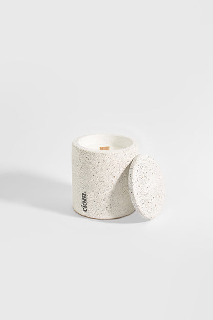N°12 • Concrete • Soy Candle • Stone • Medium • Wooden Wick