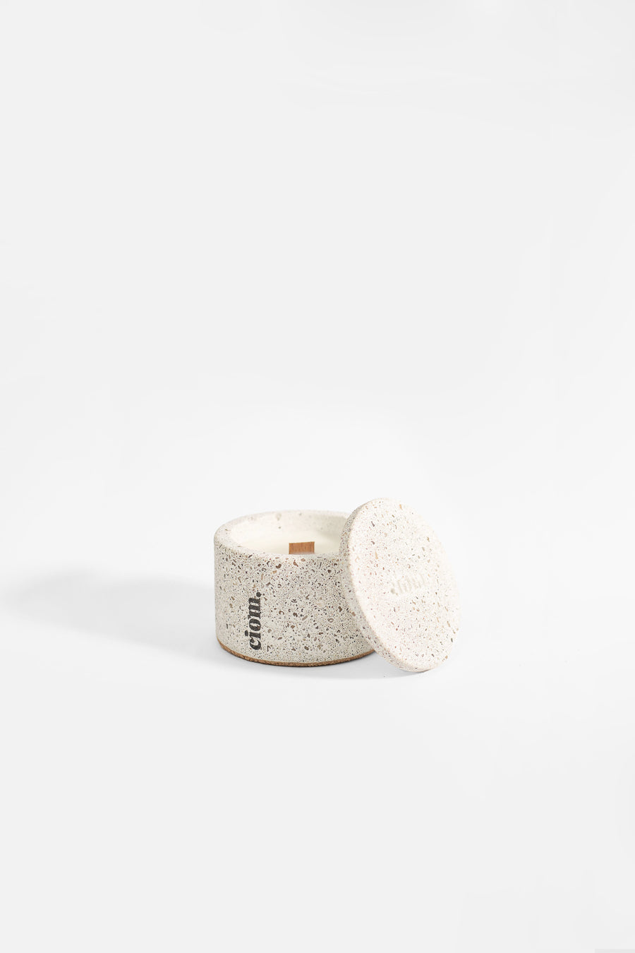 N°03 • Concrete • Soy Candle • Stone • Small • Wooden Wick