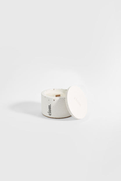 N°06 • Concrete • Soy Candle • White • Small • Wooden Wick
