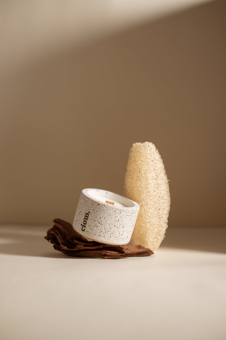 N°13 • Concrete • Soy Candle • Stone • Small • Wooden Wick