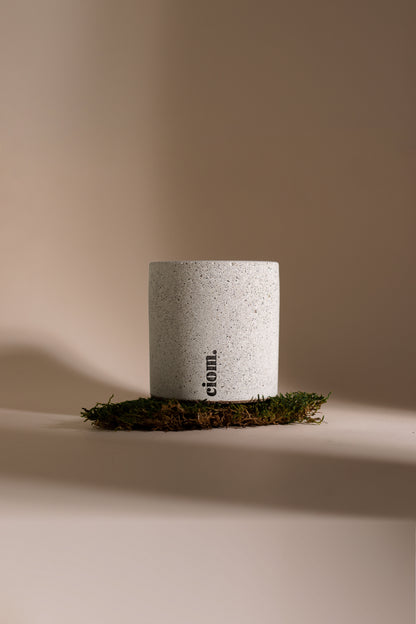 N°12 • Concrete • Soy Candle • Stone • Medium • Wooden Wick